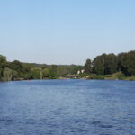 Auf der Glienicker Lake Richtung Parkbrücke Klein Glienicke bei Potsdam